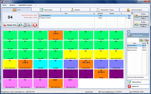 InfoBillard - Game Management